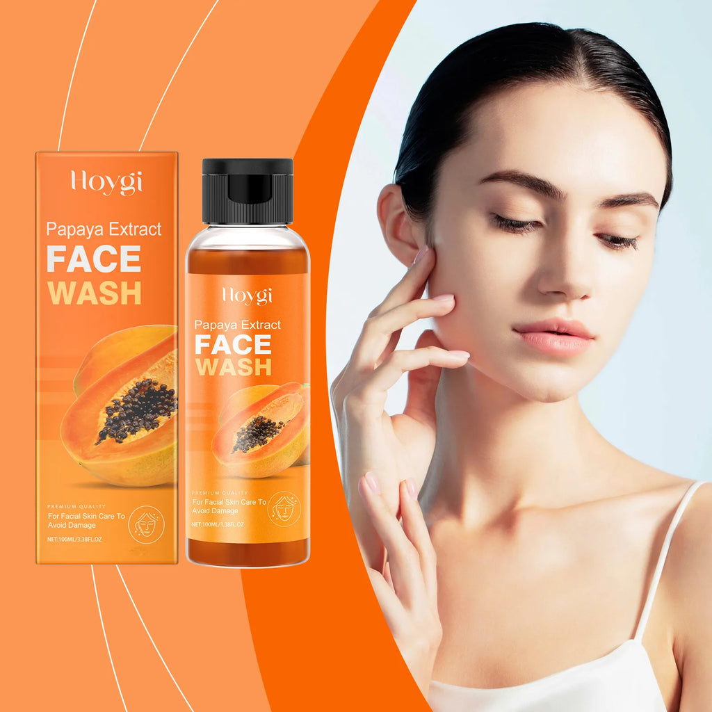 Hoygi Papaya Face Wash - Gentle Cleanser cu Extract de Papaya | Curățare Blândă & Hidratantă 100ml