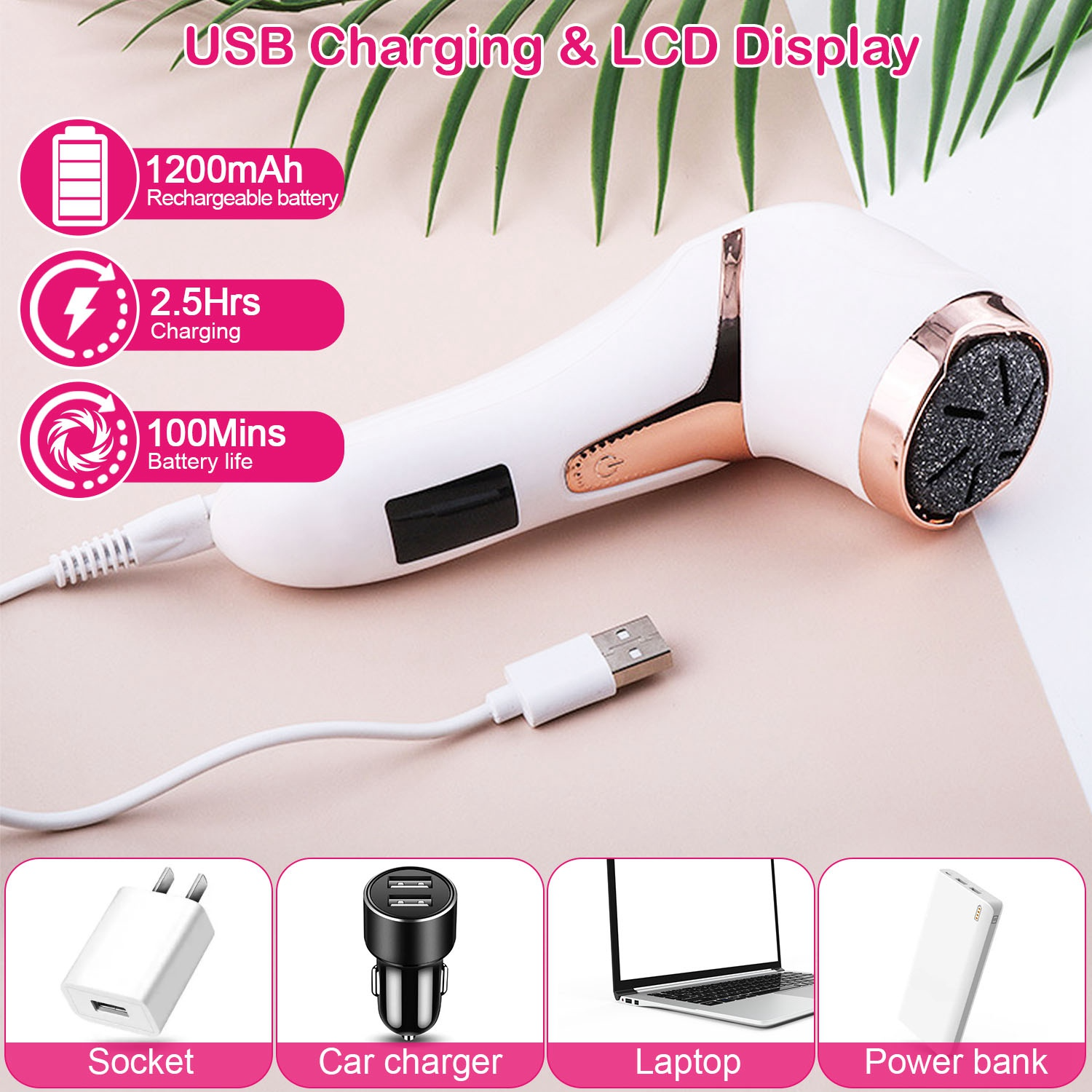 Set Electric Pedichiură 17-în-1 Profesional - Reîncărcabil USB Waterproof IPX7