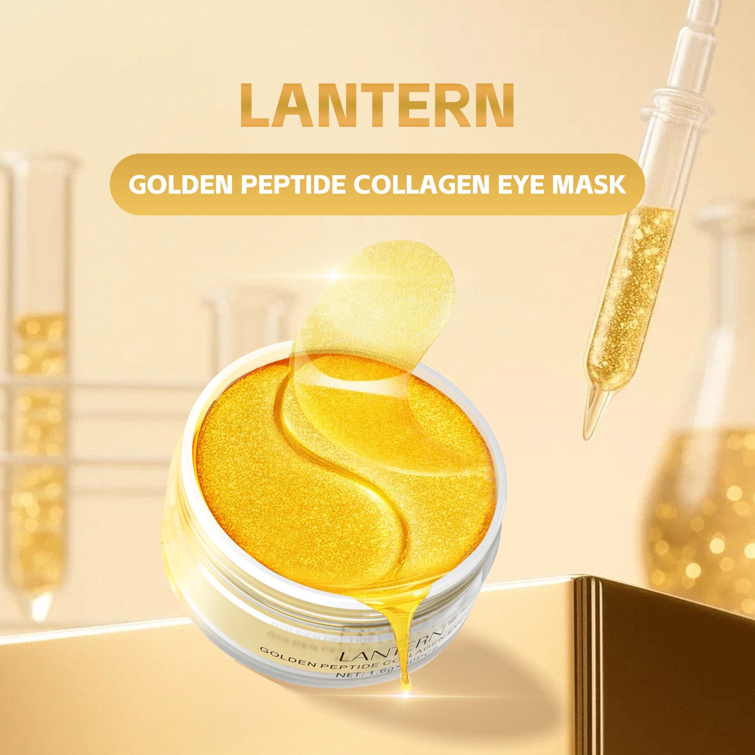 Mască Ochi Golden Crystal - Colagen & Acid Hialuronic