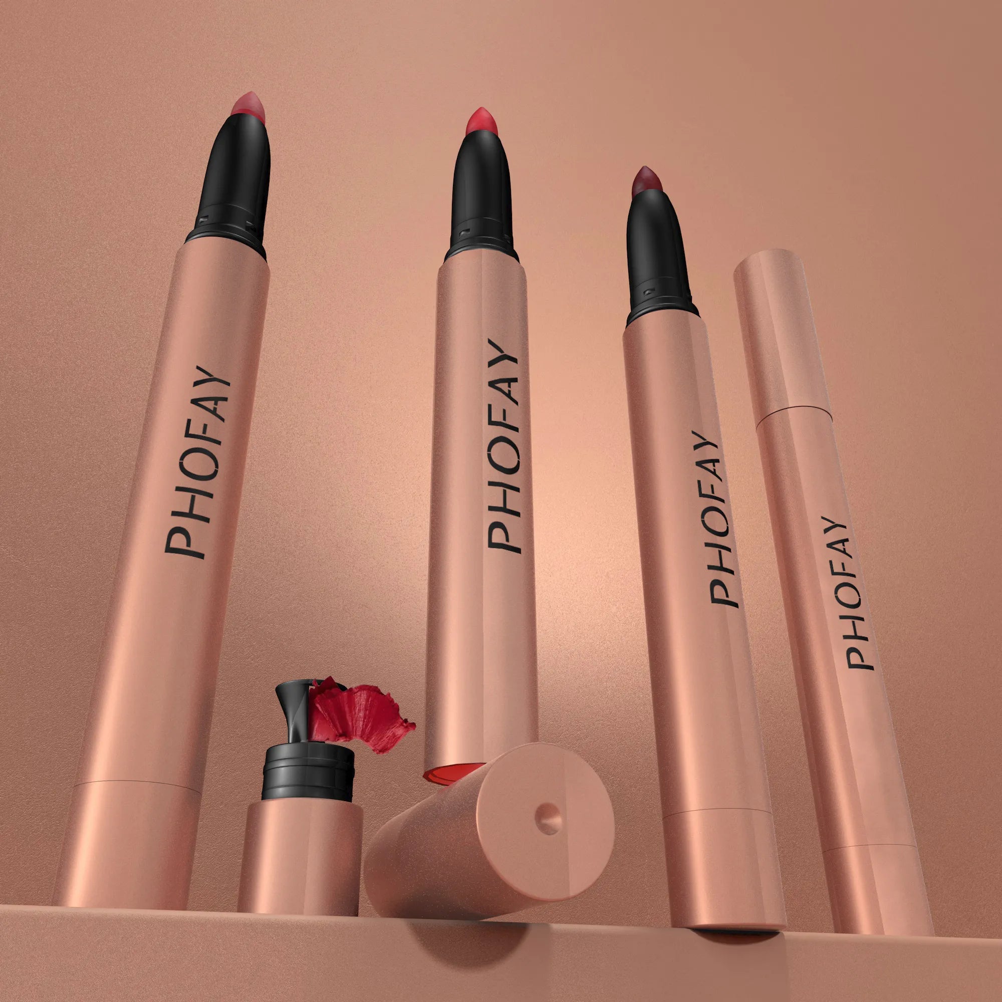PHOFAY Matte Lip Liner Lipstick Pen - 2-in-1 Liner & Lipstick | Long-Lasting Matte Finish
