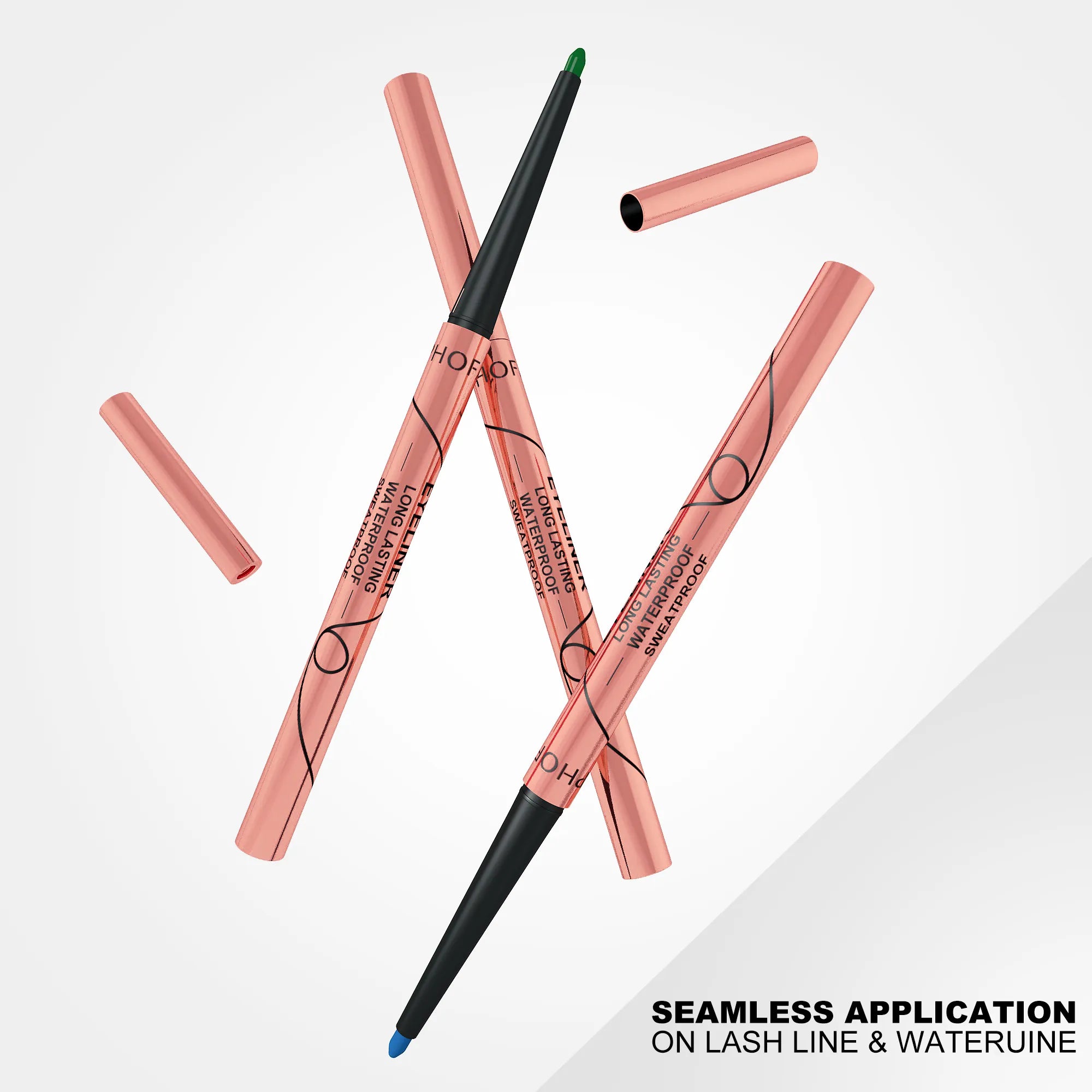 PHOFAY Waterproof Colorful Eyeliner - 12HR Long-Lasting Eye Makeup | Smudge-Proof & Fade-Resistant