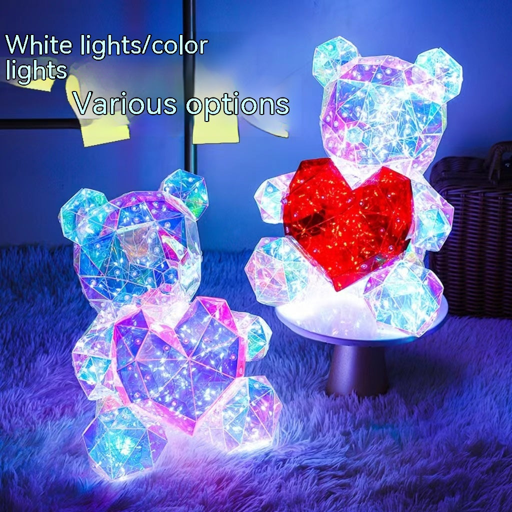 Ursuleț Luminos LED cu Trandafiri - Rose Bear Gift Valentine's Day Premium
