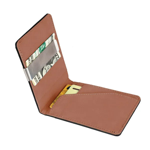 💼 Portofel Bărbătesc Premium RFID Blocking - Slim Bifold Leather Wallet cu Clip Bani