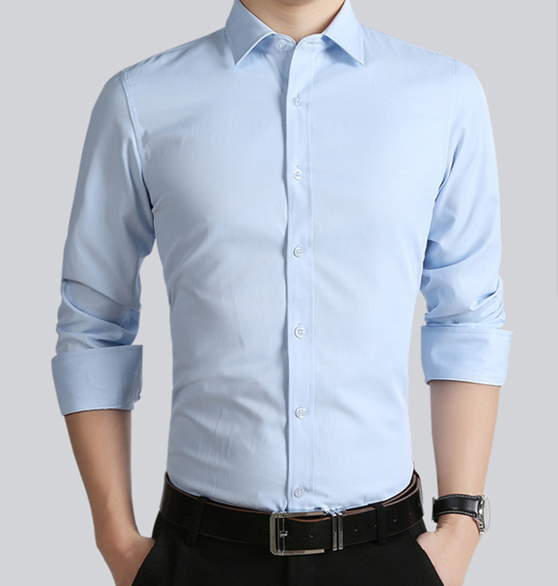 Korean Style Elegant Men's Dress Shirt - Wedding & Business
