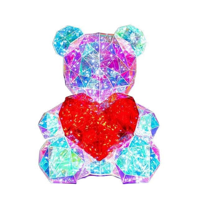 Ursuleț Luminos LED cu Trandafiri - Rose Bear Gift Valentine's Day Premium