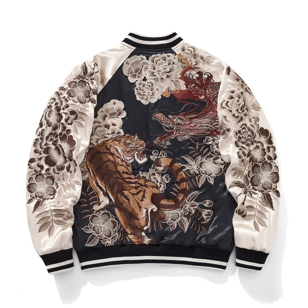 Mens Loose Fit Polyester Embroidered Chinese Style Jacket