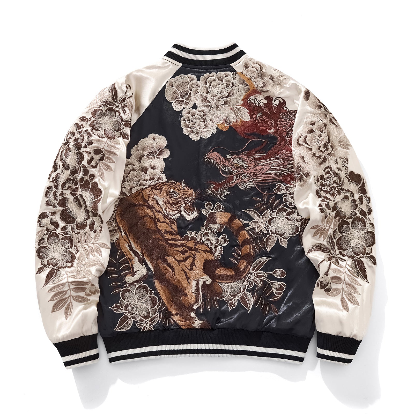 Mens Loose Fit Polyester Embroidered Chinese Style Jacket