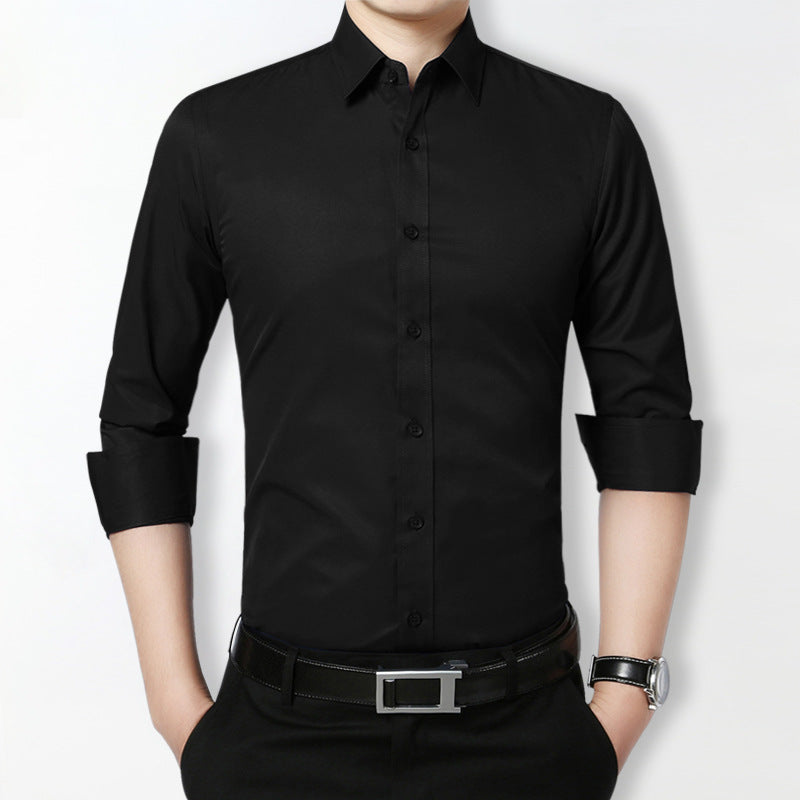 Korean Style Elegant Men's Dress Shirt - Wedding & Business