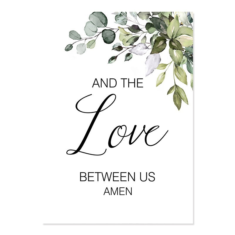 Minimalist Wall Art Set of 3 - Family Food Love Quotes | Botanical Prints