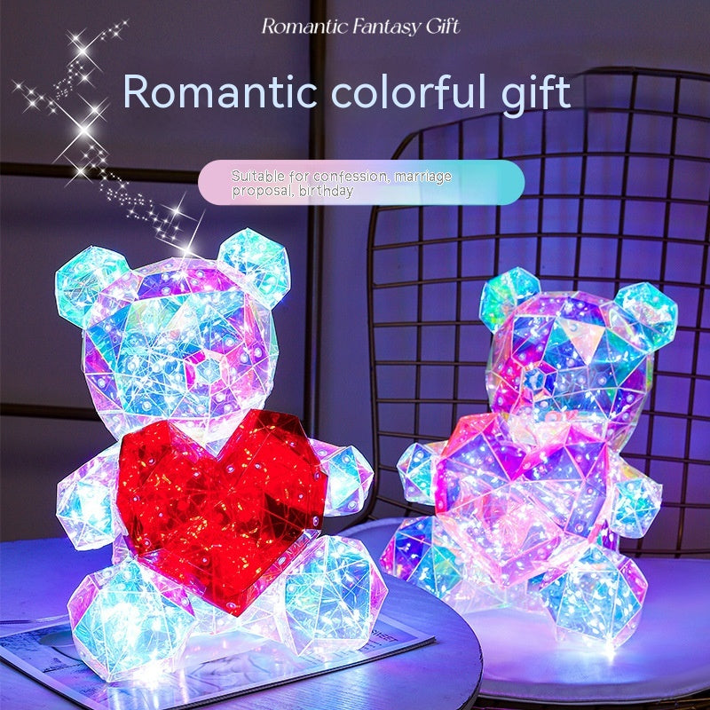 Ursuleț Luminos LED cu Trandafiri - Rose Bear Gift Valentine's Day Premium