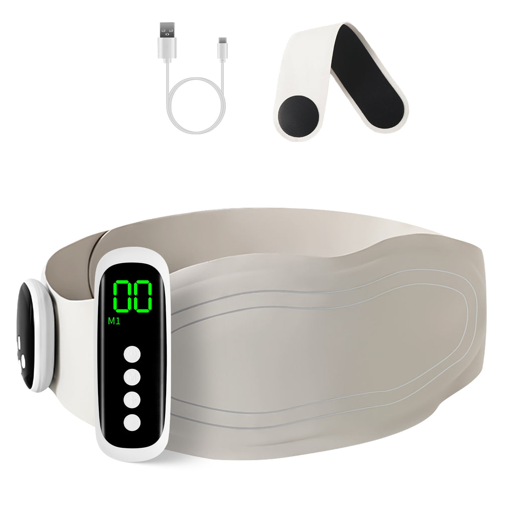 Centură EMS Masaj Spate cu Încălzire - 8 Moduri Masaj Magnetic Cordless cu Telecomandă