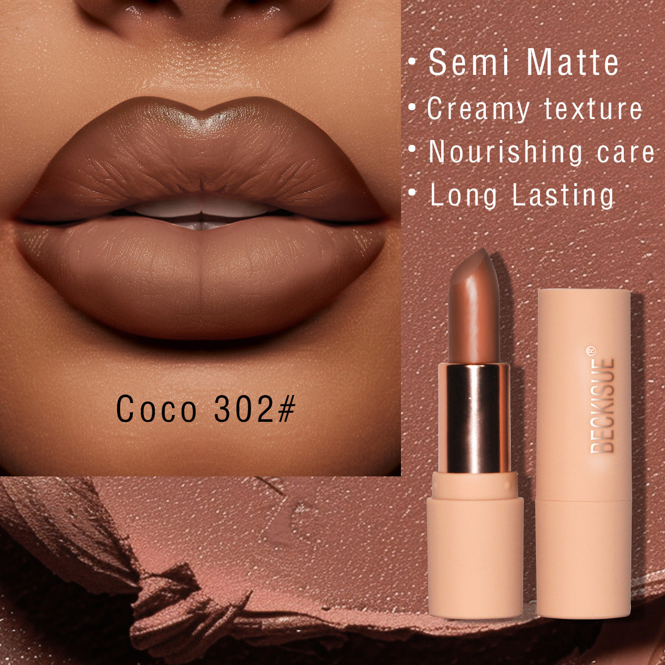 Brown Series Semi Matte Silky Matte Lipstick