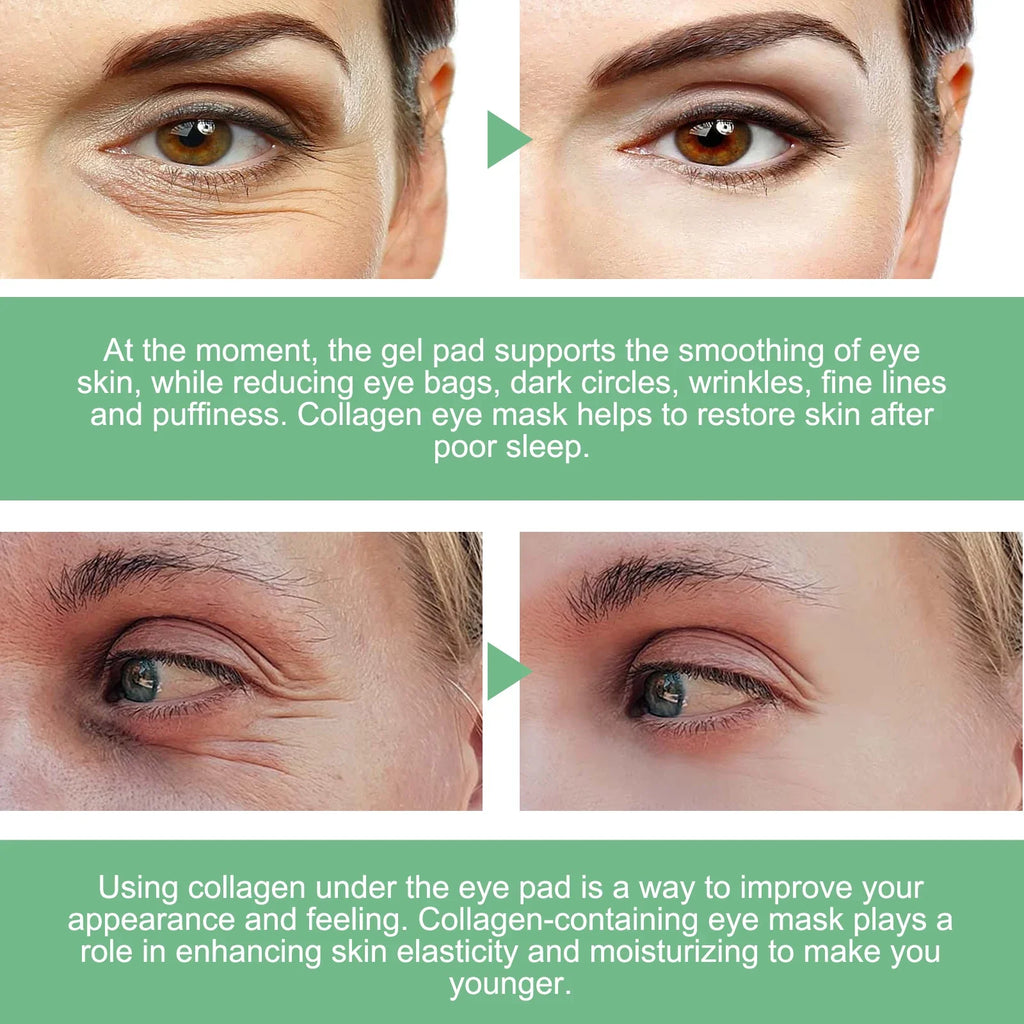 60 Pieces Aloe Vera Collagen Eye Mask for Dark Circles