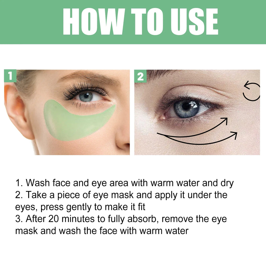 60 Pieces Aloe Vera Collagen Eye Mask for Dark Circles