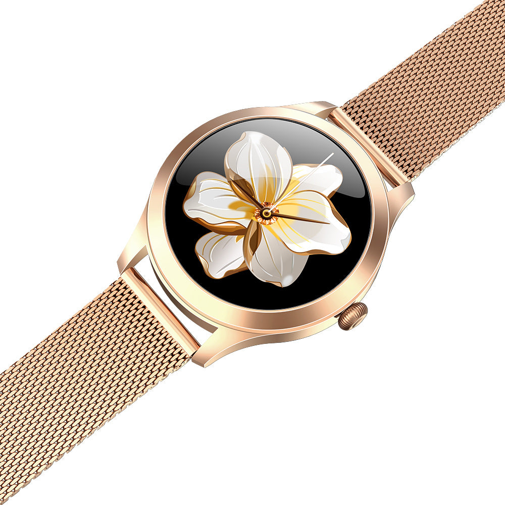 ⌚ Smartwatch Elegant Femei Rose Gold - Monitorizare Fitness & Notificări | Cadou Premium Valentine's Day