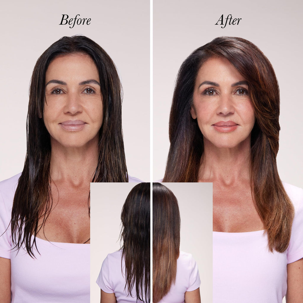 L'ANGE HAIR Le Volume 2-in-1 Titanium Blow Dryer Brush | Hot Air Brush for Hair Drying & Styling | Ionic Oval Barrel for Smooth, Frizz-Free Volume | (Blush – 75mm)