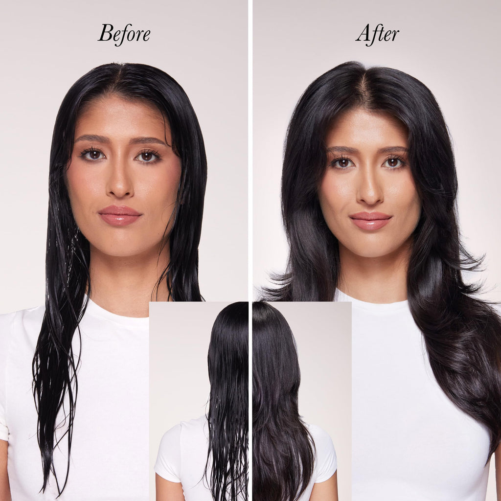 L'ANGE HAIR Le Volume 2-in-1 Titanium Blow Dryer Brush | Hot Air Brush for Hair Drying & Styling | Ionic Oval Barrel for Smooth, Frizz-Free Volume | (Blush – 75mm)