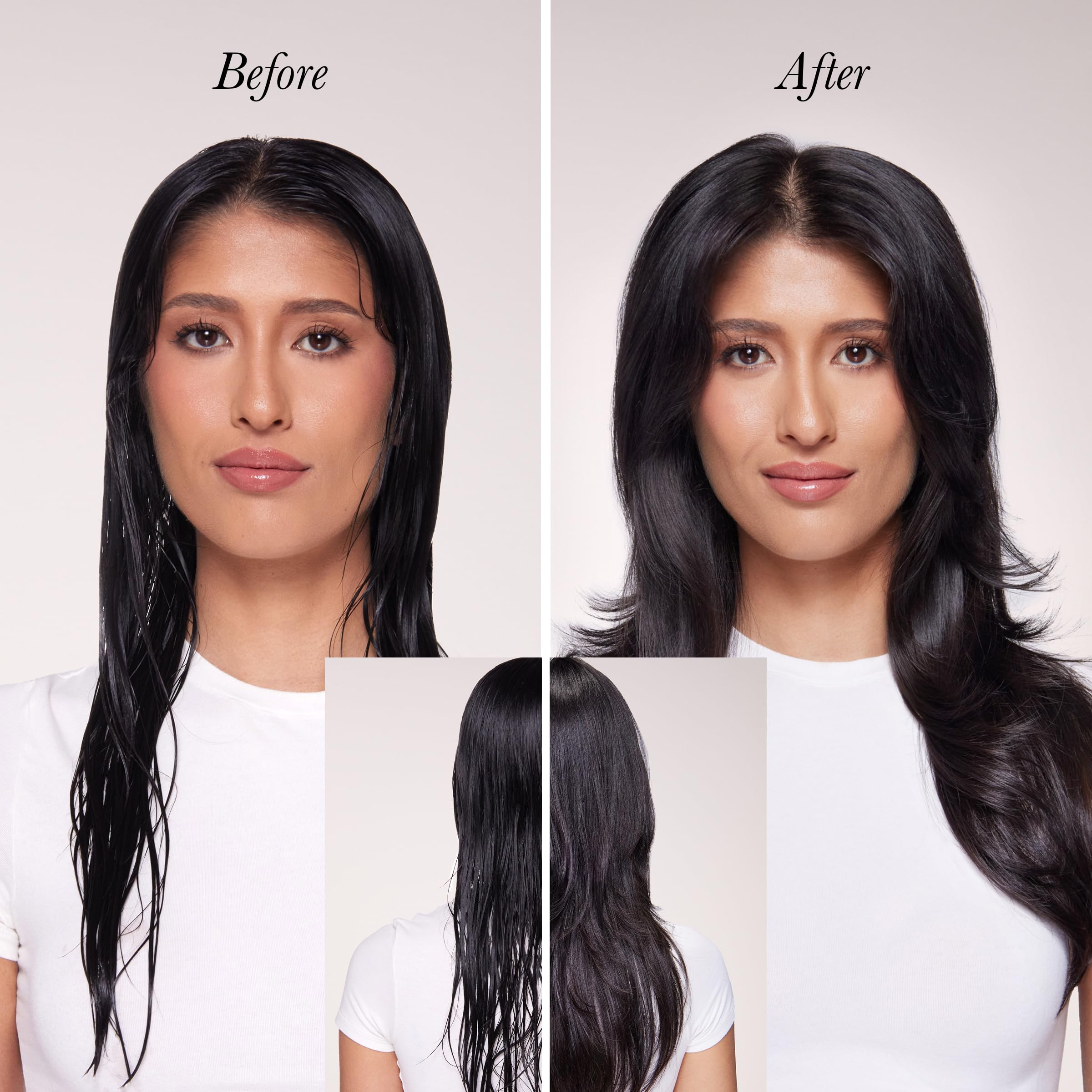 L'ANGE HAIR Le Volume 2-in-1 Titanium Blow Dryer Brush | Hot Air Brush for Hair Drying & Styling | Ionic Oval Barrel for Smooth, Frizz-Free Volume | (Blush – 75mm)