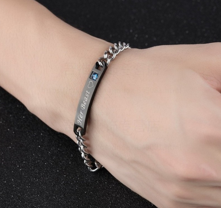 Brățări Cuplu His Queen Her King - Set Romantic Valentine's Day cu Cristale