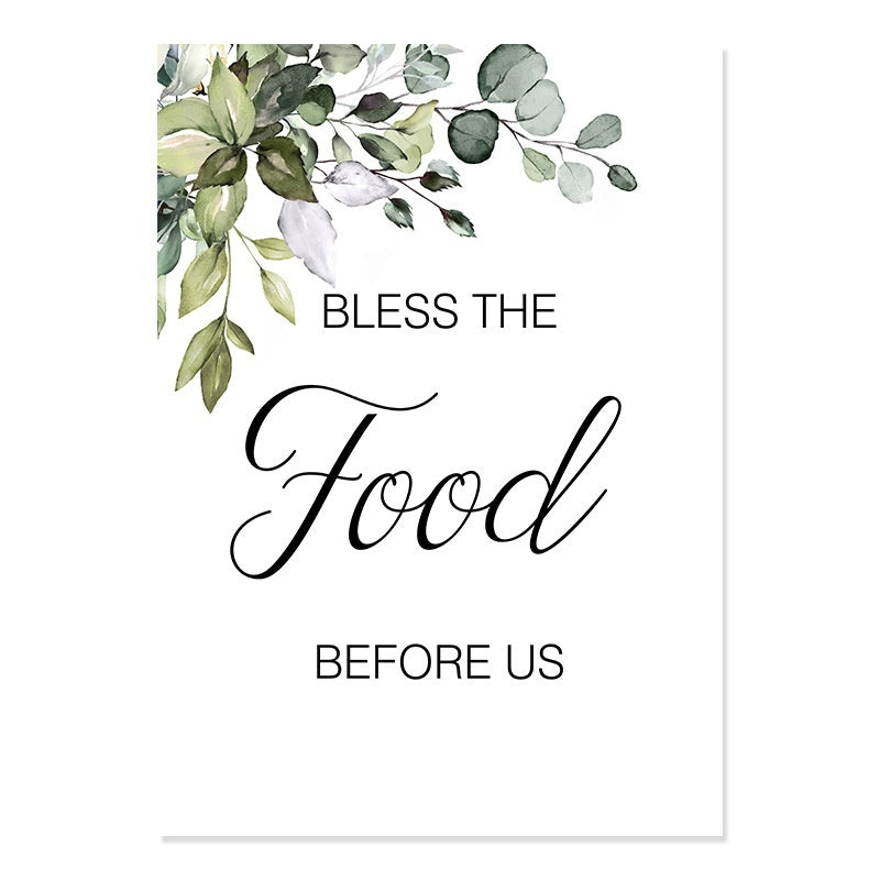 Minimalist Wall Art Set of 3 - Family Food Love Quotes | Botanical Prints