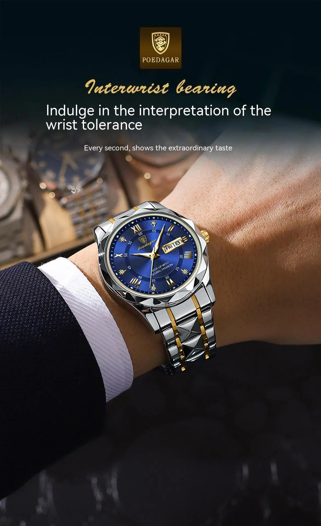 Ceas Bărbătesc Elegant Quartz Waterproof - Calendar Dual Luminous