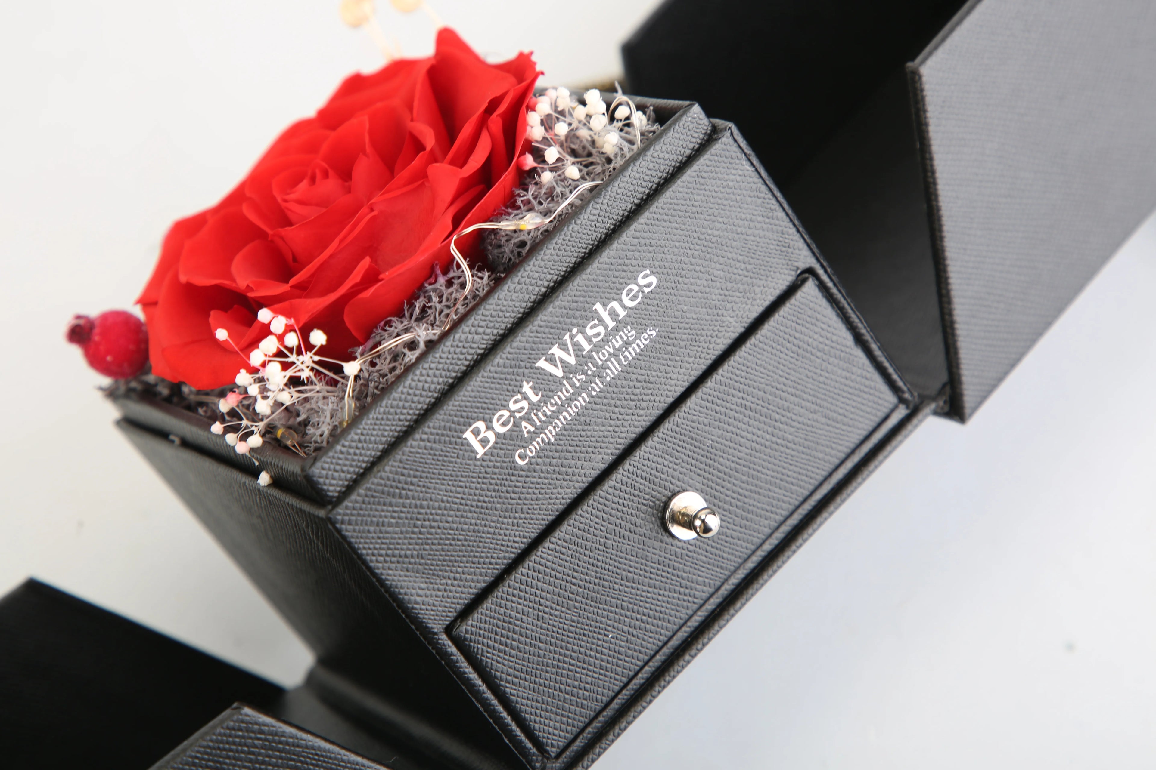 Eternal Rose Gift Box - Preserved Real Rose with Heart Necklace | Valentine's Day Gift