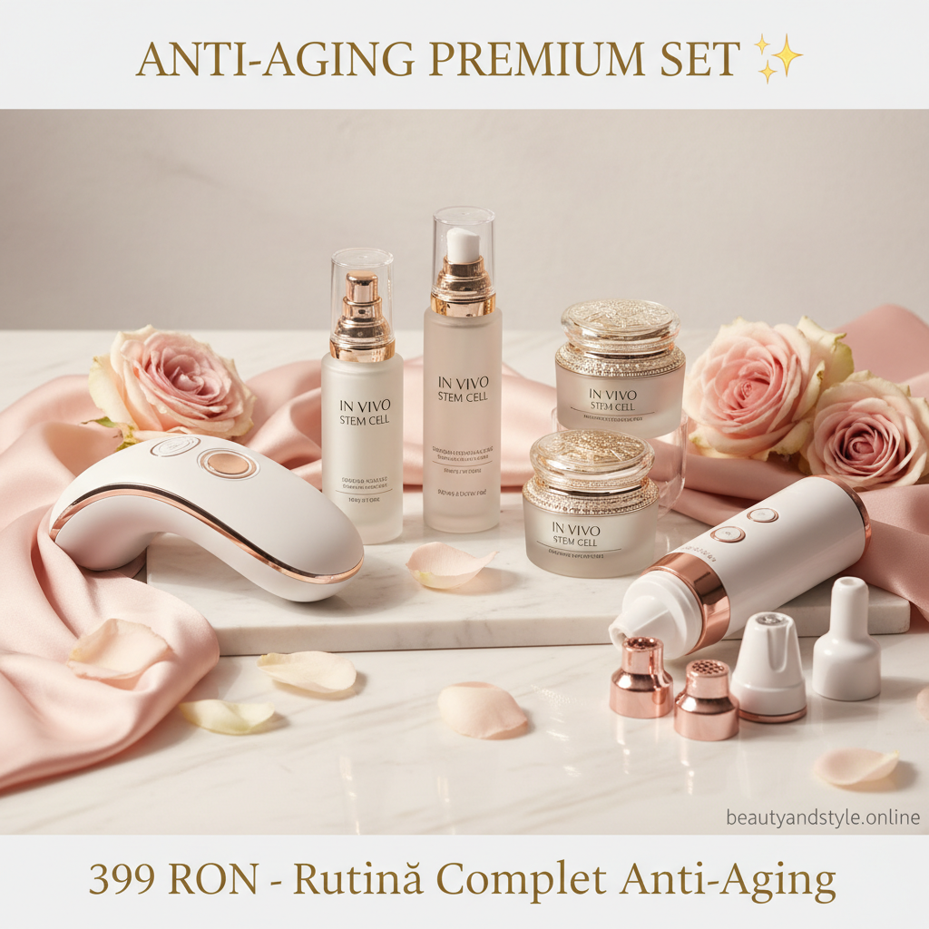 ✨ ANTI-AGING PREMIUM SET - Rutină Completă: Stem Cell + EMS Massager + Pore Cleaner | Swiss Premium