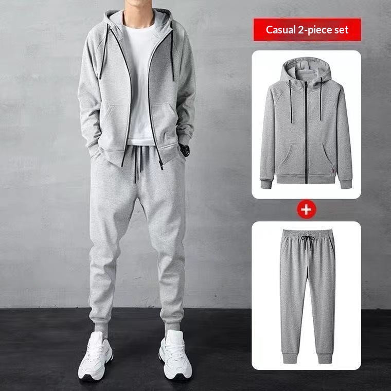 Men's Loose Zip-Up Hoodie Sweater Set - Ultimate Comfort Tracksuit