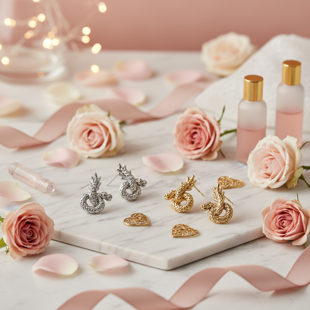 Cercei Retro Dragon - Accesoriu Elegant Valentine's Day