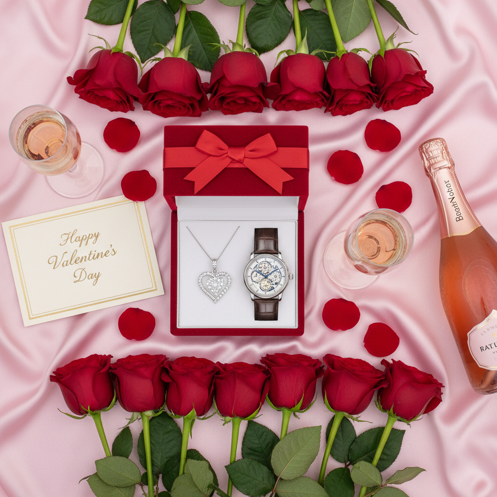 💝 Valentine's Day Couple Bundle - Set Cadou Premium pentru Cuplu